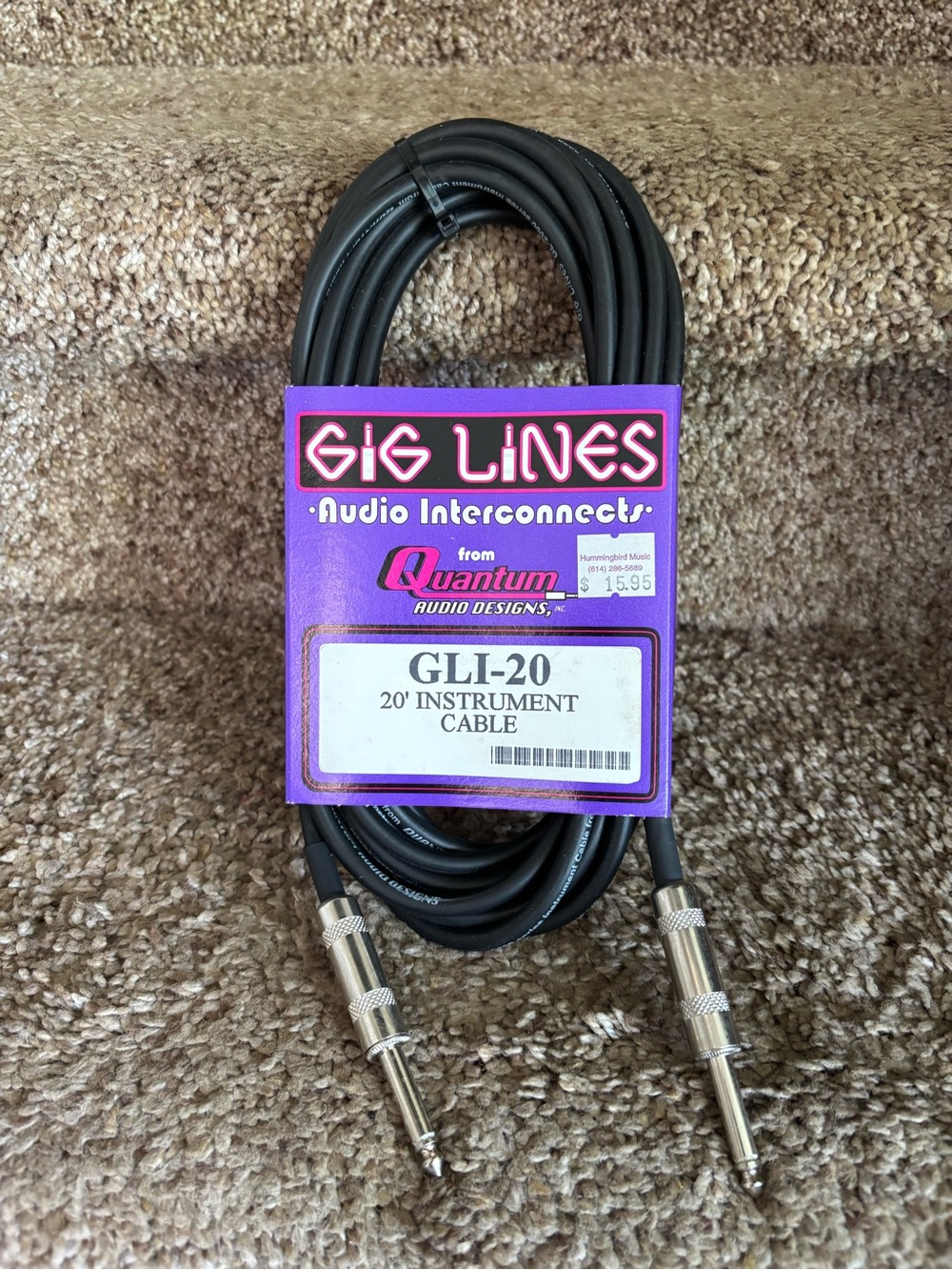 GLI-20 20' Instrument Cable - Black